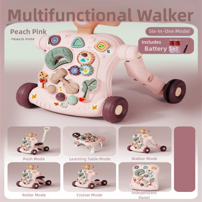 Baba járóka játék — minden az egyben zenés járóka, anti-O-láb és anti-dőlés, 0-3 éveseknek, műanyag