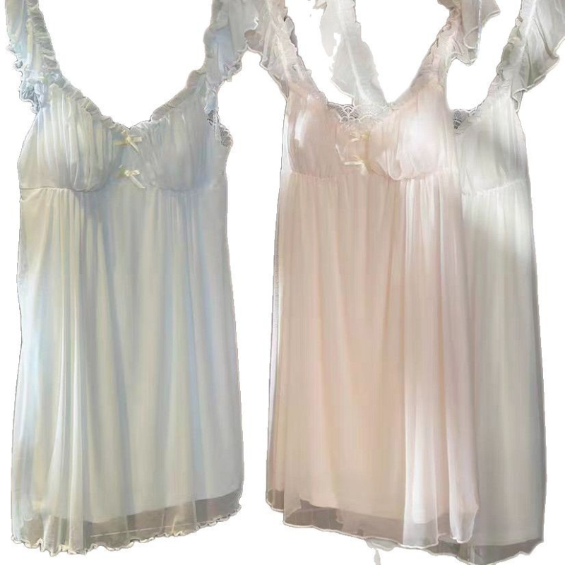 Pidžama – Camisole stil, mrežasti materijal, 90–95% poliester, bez rukava, proljeće-ljeto 2025