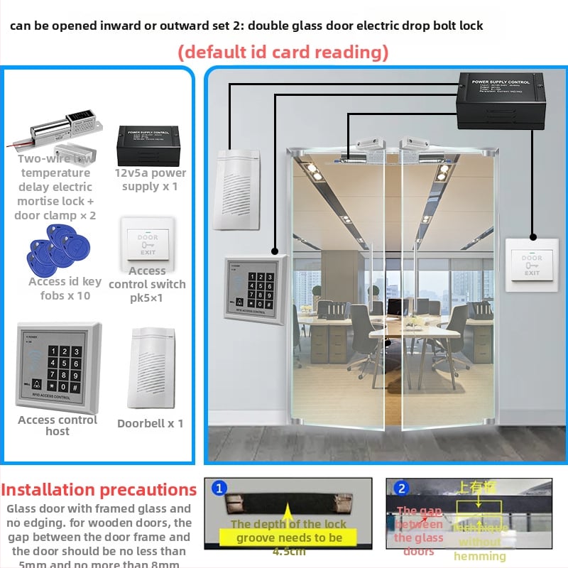 Μονάδα ελέγχου πρόσβασης για πόρτα με ανάγνωση καρτών και πληκτρολόγιο, μοντέλο M1, 1000 ID, 125 kHz, 36V, -20 to 40°C