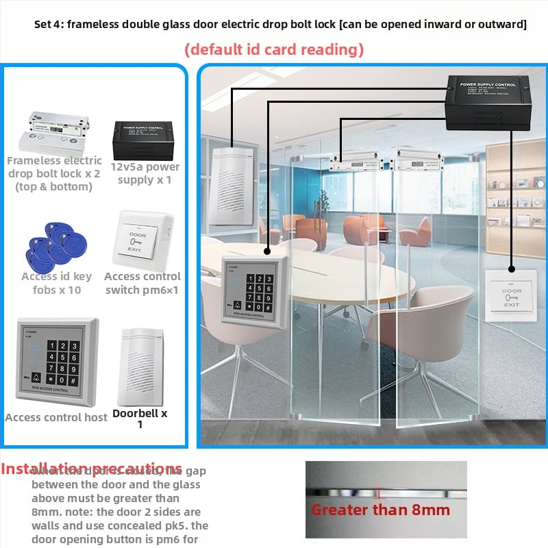 Μονάδα ελέγχου πρόσβασης για πόρτα με ανάγνωση καρτών και πληκτρολόγιο, μοντέλο M1, 1000 ID, 125 kHz, 36V, -20 to 40°C