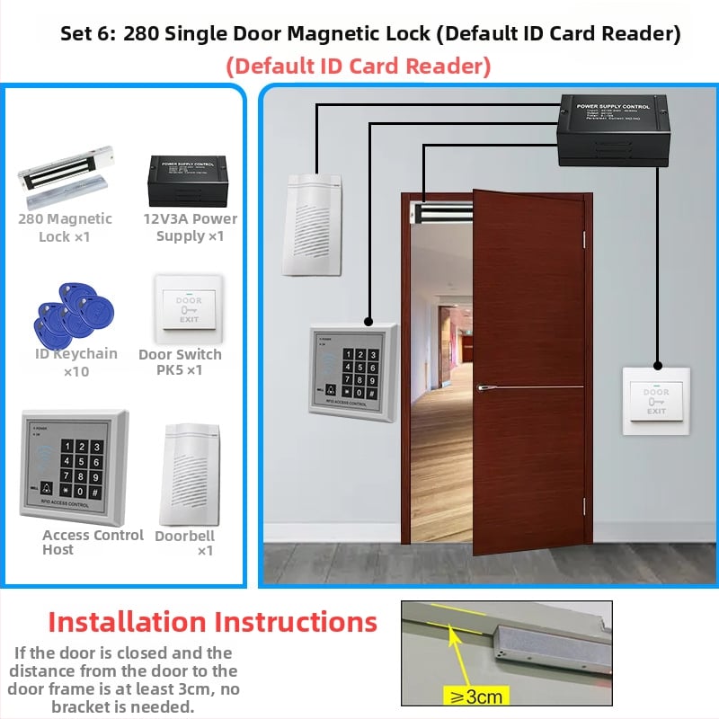 Μονάδα ελέγχου πρόσβασης για πόρτα με ανάγνωση καρτών και πληκτρολόγιο, μοντέλο M1, 1000 ID, 125 kHz, 36V, -20 to 40°C