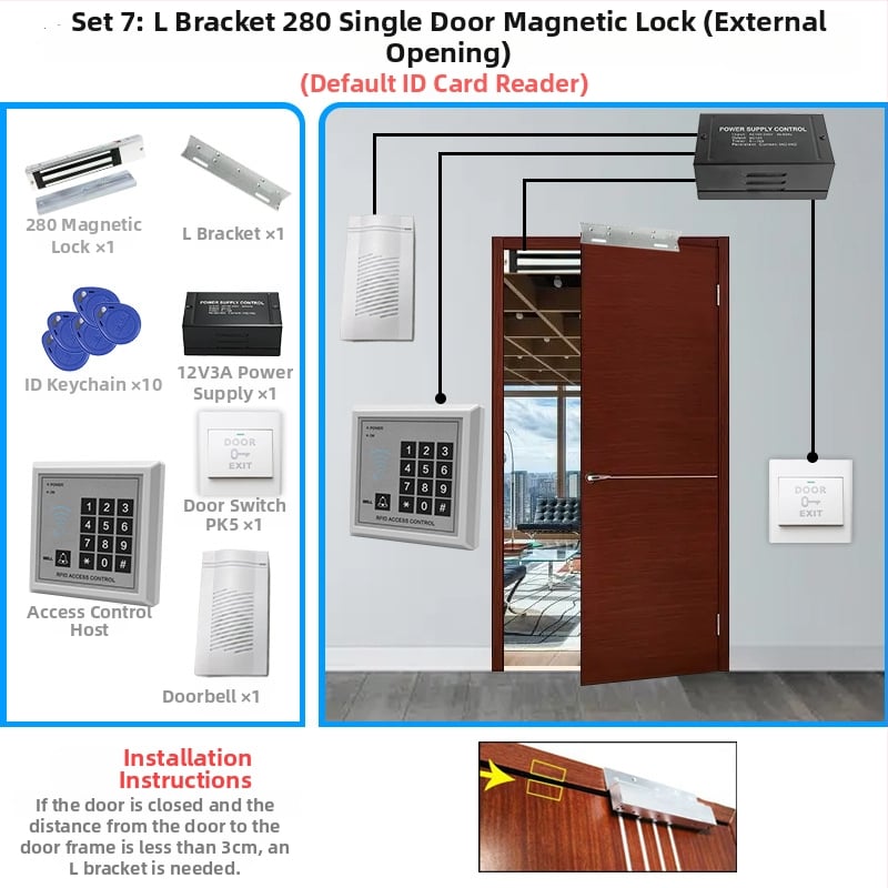 Μονάδα ελέγχου πρόσβασης για πόρτα με ανάγνωση καρτών και πληκτρολόγιο, μοντέλο M1, 1000 ID, 125 kHz, 36V, -20 to 40°C