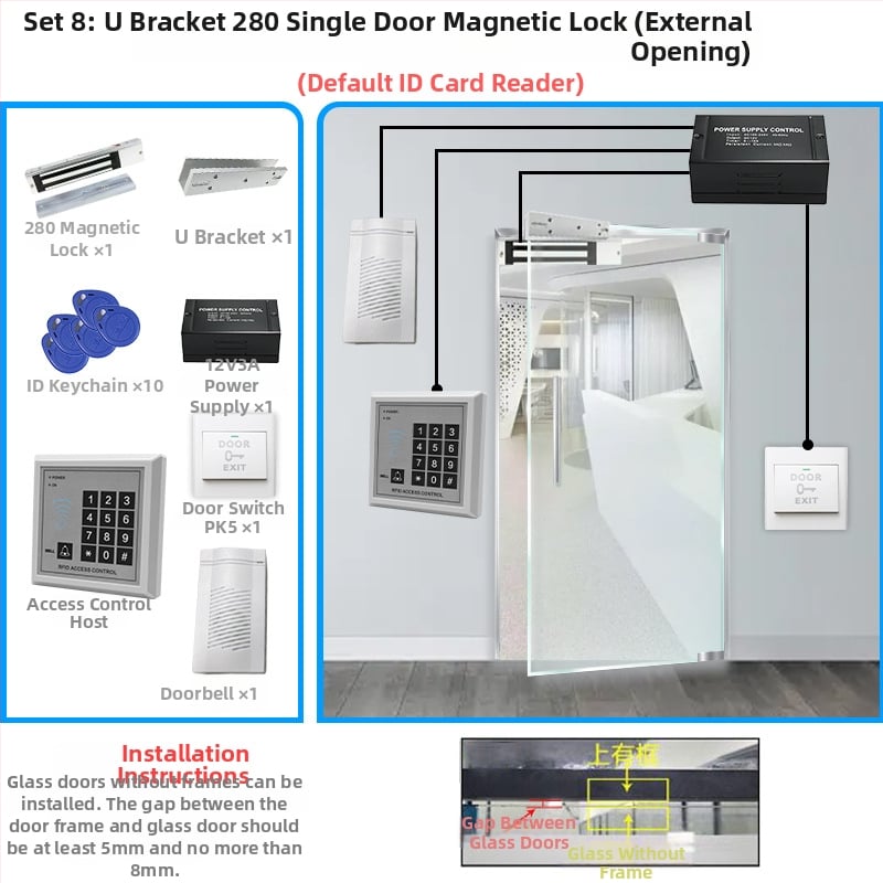 Μονάδα ελέγχου πρόσβασης για πόρτα με ανάγνωση καρτών και πληκτρολόγιο, μοντέλο M1, 1000 ID, 125 kHz, 36V, -20 to 40°C