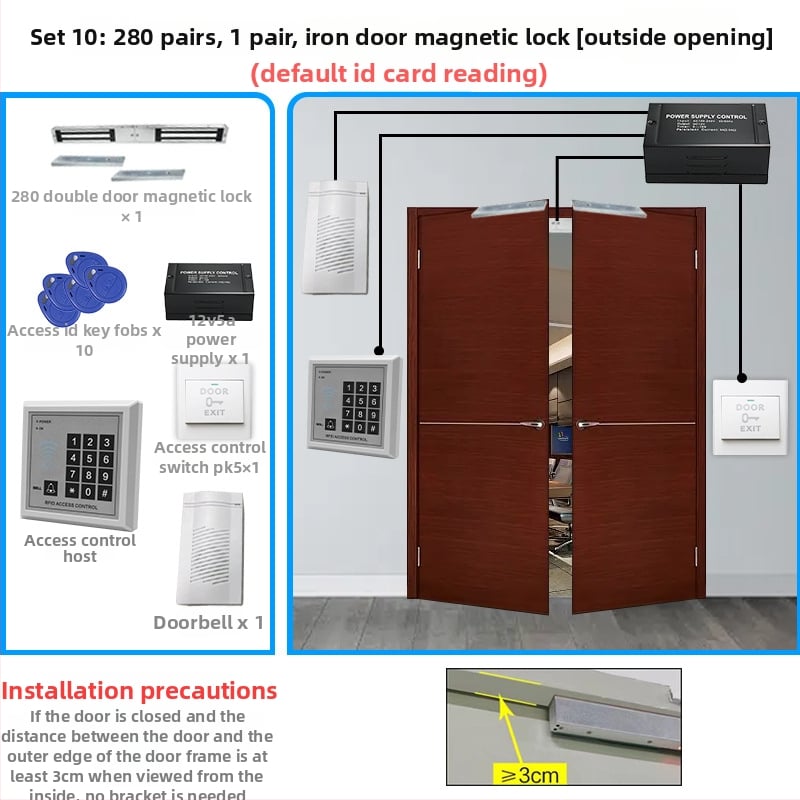 Μονάδα ελέγχου πρόσβασης για πόρτα με ανάγνωση καρτών και πληκτρολόγιο, μοντέλο M1, 1000 ID, 125 kHz, 36V, -20 to 40°C