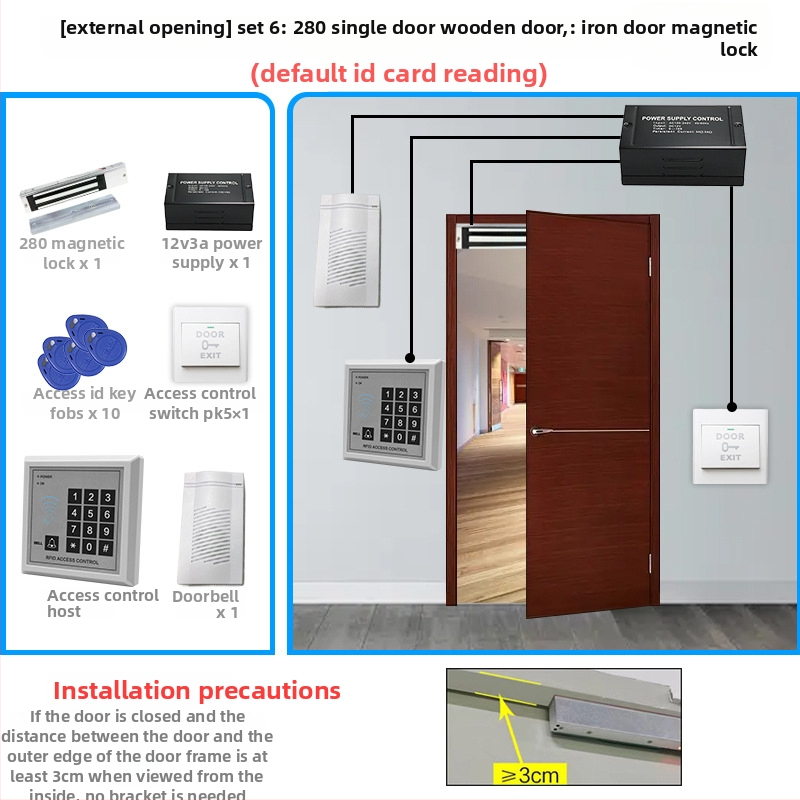 Vienos durų prieigos valdymo įrenginys, modelis M1, ID kortelių skaitytuvas, autentifikavimas kortele ir slaptažodžiu, atmintis 1000, maitinimas 36