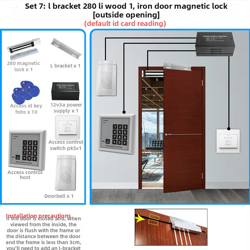 Vienos durų prieigos valdymo įrenginys, modelis M1, ID kortelių skaitytuvas, autentifikavimas kortele ir slaptažodžiu, atmintis 1000, maitinimas 36