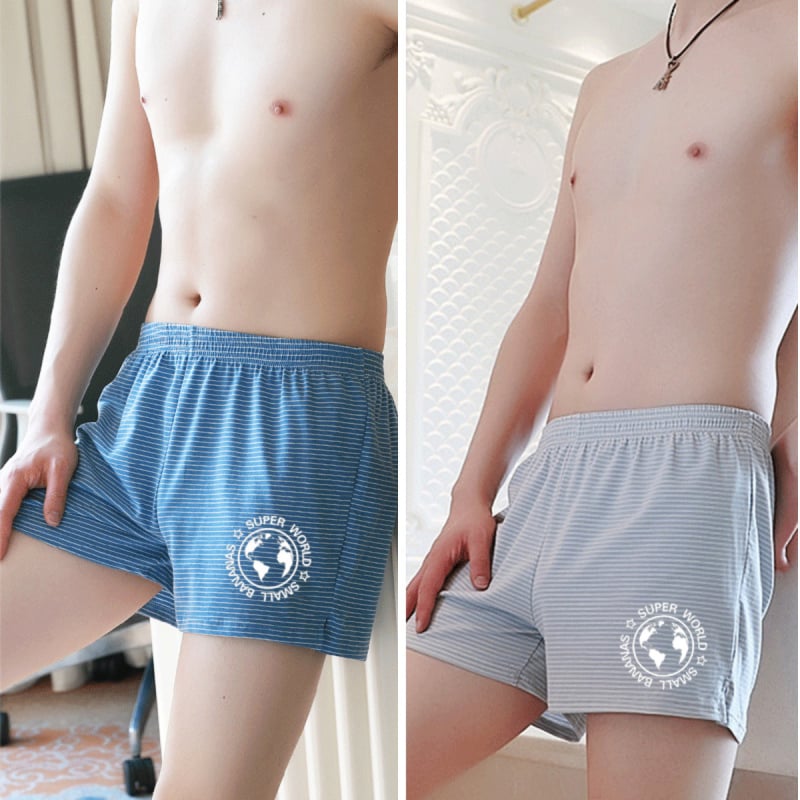 Medvilninės pižaminės kelnės, dryžuotos, kvėpuojančios, megzti, su vidutiniu juosmens aukščiu