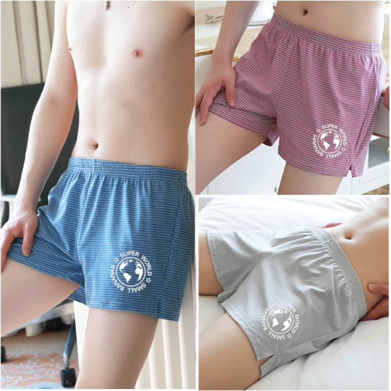 Medvilninės pižaminės kelnės, dryžuotos, kvėpuojančios, megzti, su vidutiniu juosmens aukščiu