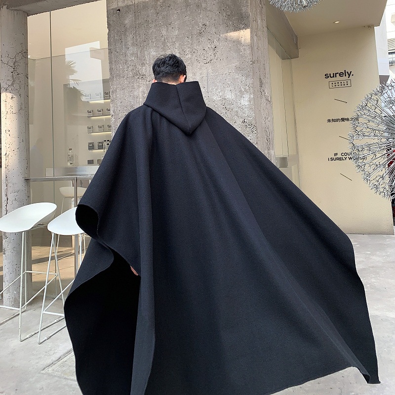 Dugi muški trenč kaput s kapuljom, oversize kroj, do koljena