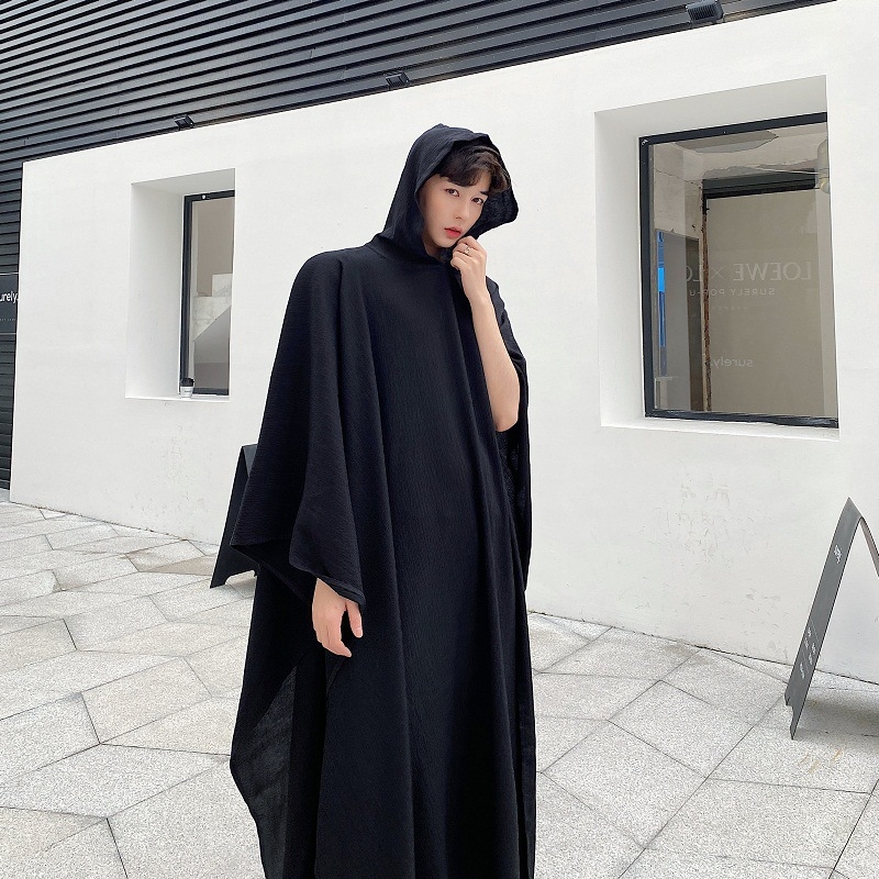 Dugi muški trenč kaput s kapuljom, oversize kroj, do koljena