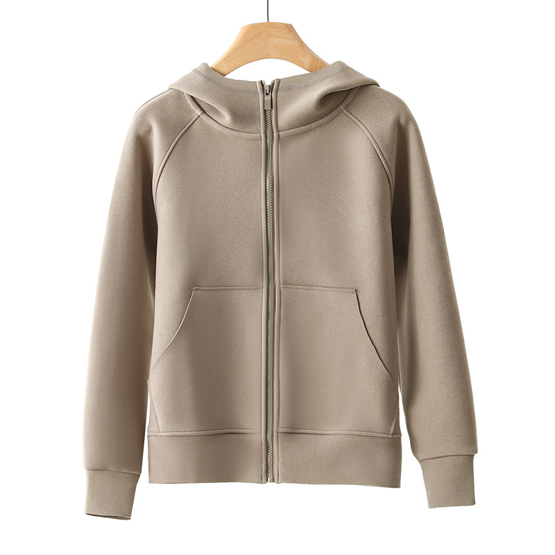 Дамска качулна ветровка от Musi Velvet, полиестер-спандексова смес, екстра дебела, цип, ежедневен стил