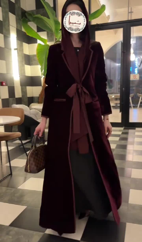 Poliesterski windbreaker kaput s A-linijom siluete, dugački kroj, rever, street style