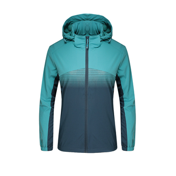 Ανοιξιάτικο εξωτερικό αθλητικό μπουφάν – unisex, με αποσπώμενη κουκούλα, Nylon-Spandex ελαστικό ύφασμα, διαπνέον και γρήγορο στέγνωμα