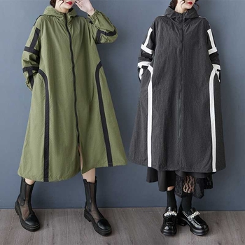 Μακρύ παλτό τρανς από ακρυλικό, ελεύθερη γραμμή, halter-neck, υπερ-μακριά μανίκια, περιεκτικότητα υφάσματος 95%+