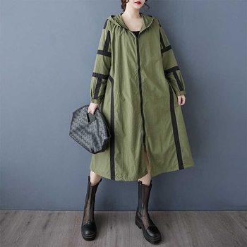 Μακρύ παλτό τρανς από ακρυλικό, ελεύθερη γραμμή, halter-neck, υπερ-μακριά μανίκια, περιεκτικότητα υφάσματος 95%+