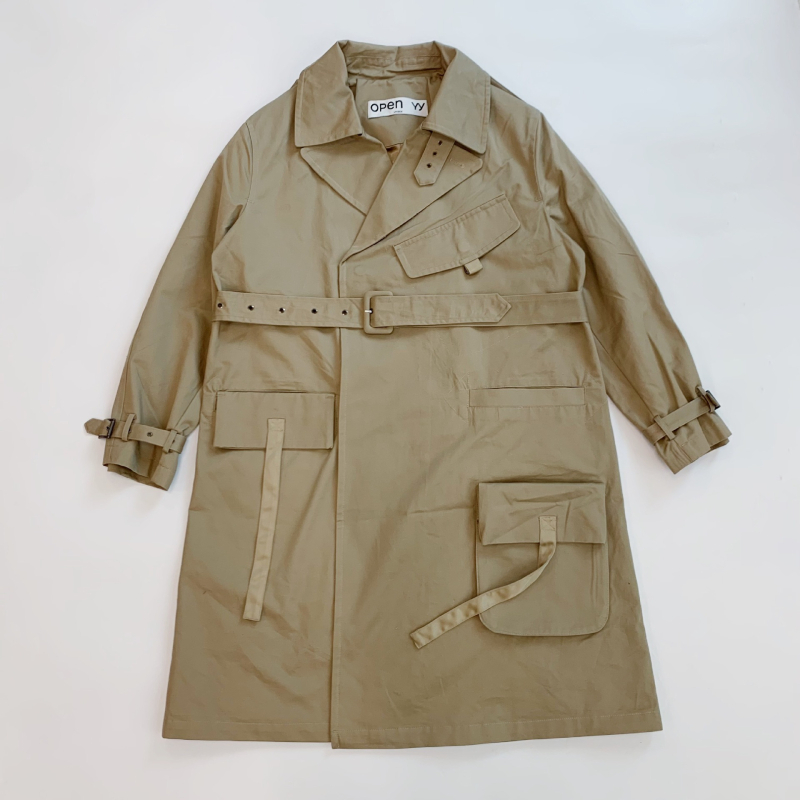 Dugački ležerni windbreaker kaput od pamuka ≥95%, korejski stil, rever ovratnik, dugi rukavi, duljina 80–100 cm
