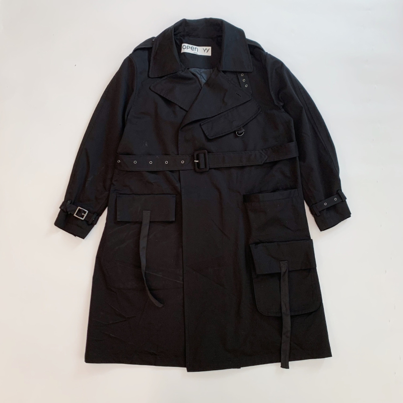 Dugački ležerni windbreaker kaput od pamuka ≥95%, korejski stil, rever ovratnik, dugi rukavi, duljina 80–100 cm
