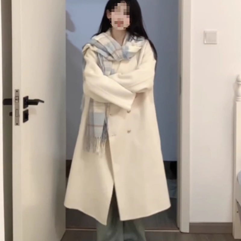 Poluduga Hepburn stil windbreaker jakna od korduroja, krzno od kunića 50-70% sadržaja