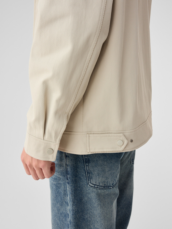 Ανδρικό σακάκι με πέτο, μινιμαλιστικό στυλ, φερμουάρ, 100% πολυεστέρας