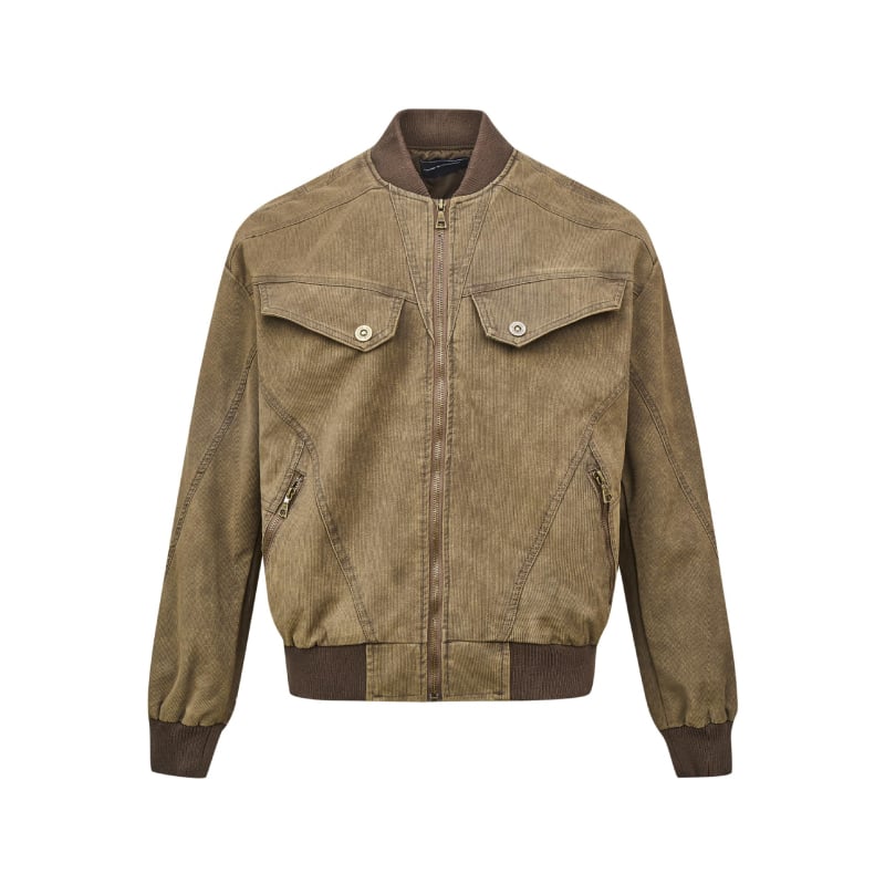 Harrington stil jakna, udoban kroj, prednji zatvarač, džepovi sa zatvaračem, vanjska tkanina od poliesterske mješavine, podstava 100% poliester