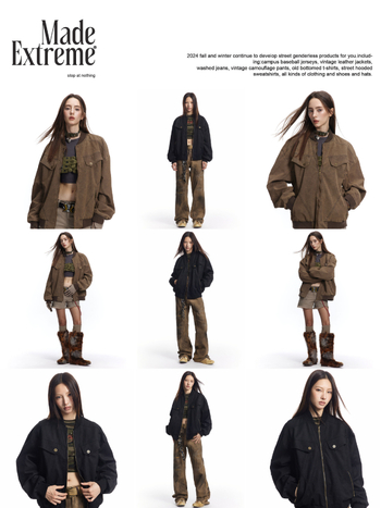 MADEEXTREME Harrington bunda, voľný strih, zips, hlavná tkanina polyester, podšívka polyester