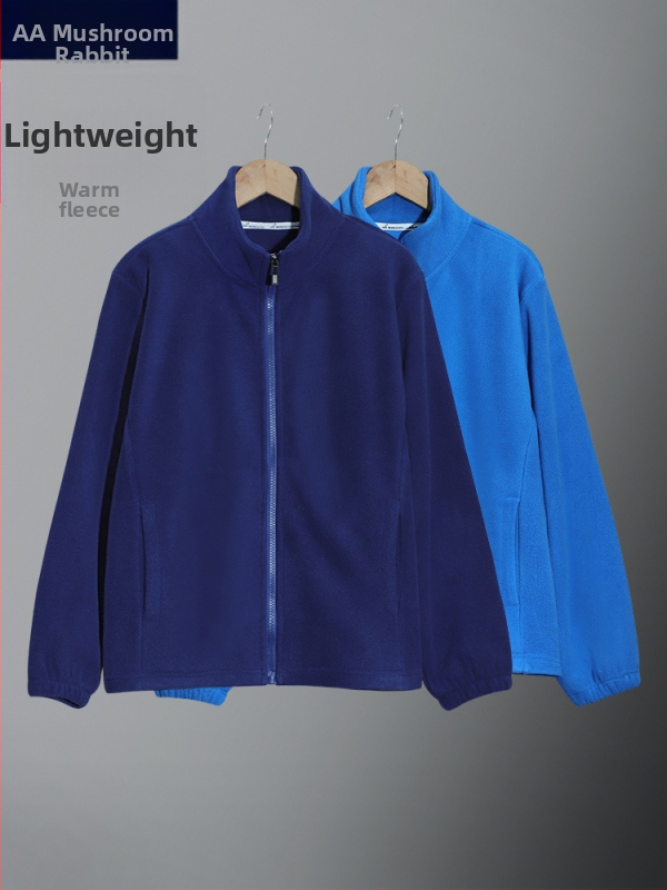 Dječja fleece jakna od poliestera, proljeće 2025 izdanje, stojeći ovratnik, zatvarač, za djecu stariju od 8 godina