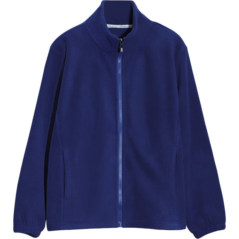 Dječja fleece jakna od poliestera, proljeće 2025 izdanje, stojeći ovratnik, zatvarač, za djecu stariju od 8 godina