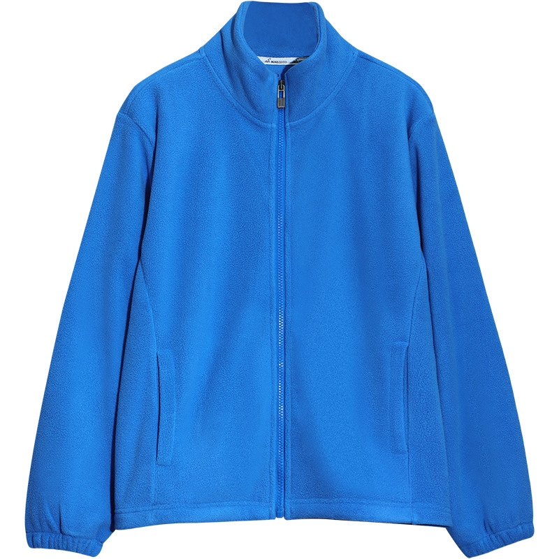 Dječja fleece jakna od poliestera, proljeće 2025 izdanje, stojeći ovratnik, zatvarač, za djecu stariju od 8 godina