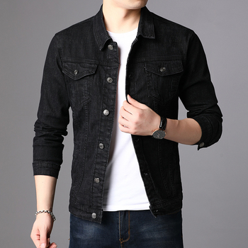 Мъжко яке с яка, памучно-полиестерова смес (68.8% памук / 30% полиестер / 1.2% еластан), солиден модел, реглан ръкави, еднобортно закопчаване, подплата 100% полиестер, пролет-есен 2024, свободен стил