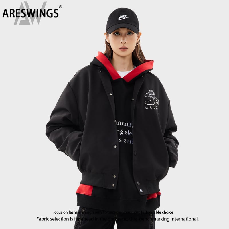 Яке от полиестер, ветроустойчиво, стояща яка, цип, редовен силует, бродерия