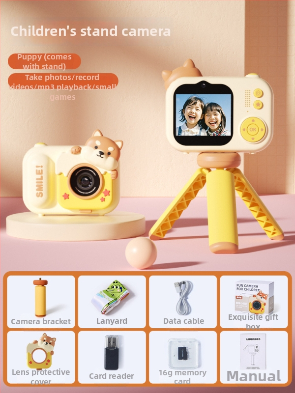 Lelefish bērnu kamera — uzņem attēlus un video; plastmasas korpuss; piemērota 4–6 gadus veciem; attīsta redzi un roku un acu koordināciju