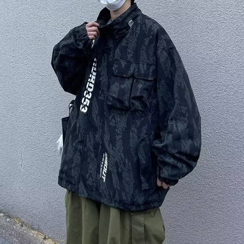 Geacă, Croială Slim, Închidere cu fermoar, Fără glugă, amestec din bumbac cu poliester