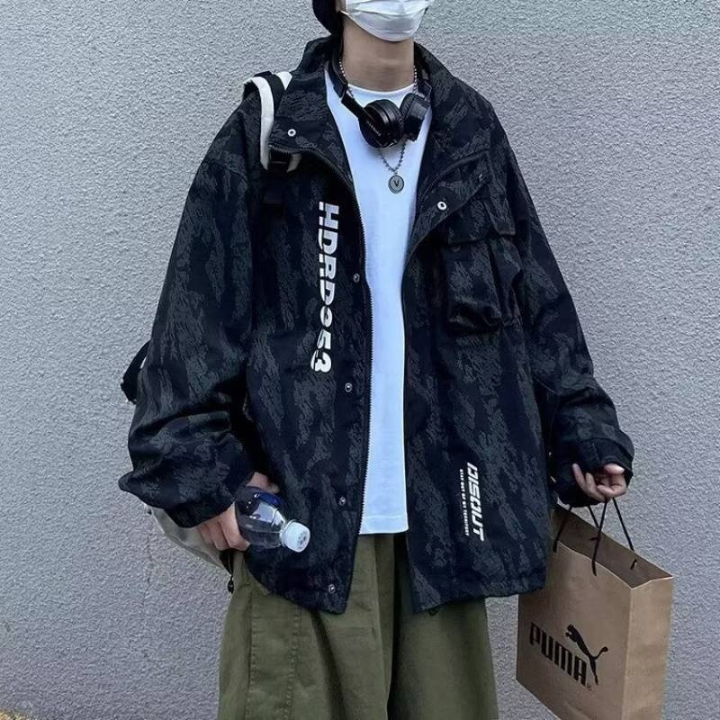 Geacă, Croială Slim, Închidere cu fermoar, Fără glugă, amestec din bumbac cu poliester