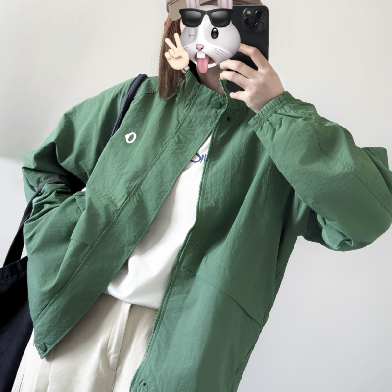 Μπουφάν αδιάβροχο και ζεστό, unisex, με ψηλό γιακά και φερμουάρ, γεωμετρικό σχέδιο σε χρωματικά μπλοκ, για άνοιξη και φθινόπωρο