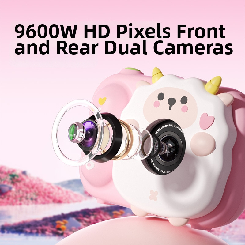Lelefish bērnu kamera fotografēšanai un video uzņemšanai, plastmasas rotaļlieta bērniem vecumā 4–6 gadi, veicina redzi un roku-acu koordināciju