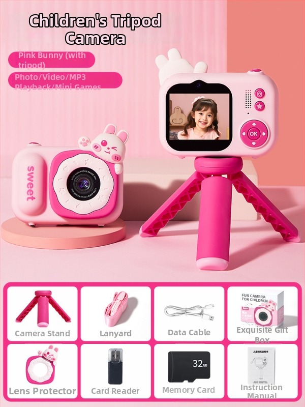 Lelefish bērnu kamera fotogrāfijām un videom – izglītojoša rotaļa bērniem 4–6 gadiem, plastmasas korpuss, attīstī vizuālo uztveri un roku-acu koordināciju