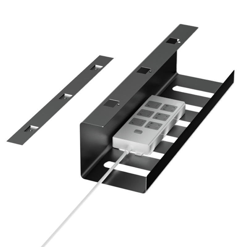 Raft de gestionare a cablurilor sub birou - Fier, Depozitare pentru suport de flori, Organizator rezistent la praf