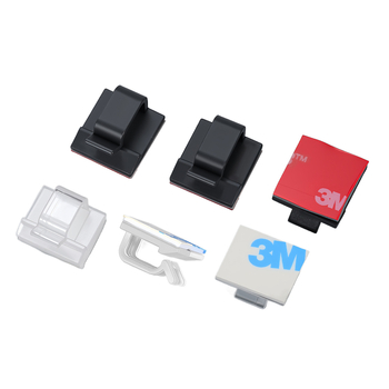 Skaidrs kabelu vadības klips ar līmējošu pamatu, piemērots tīkla kabeliem un uzņēmuma LAN