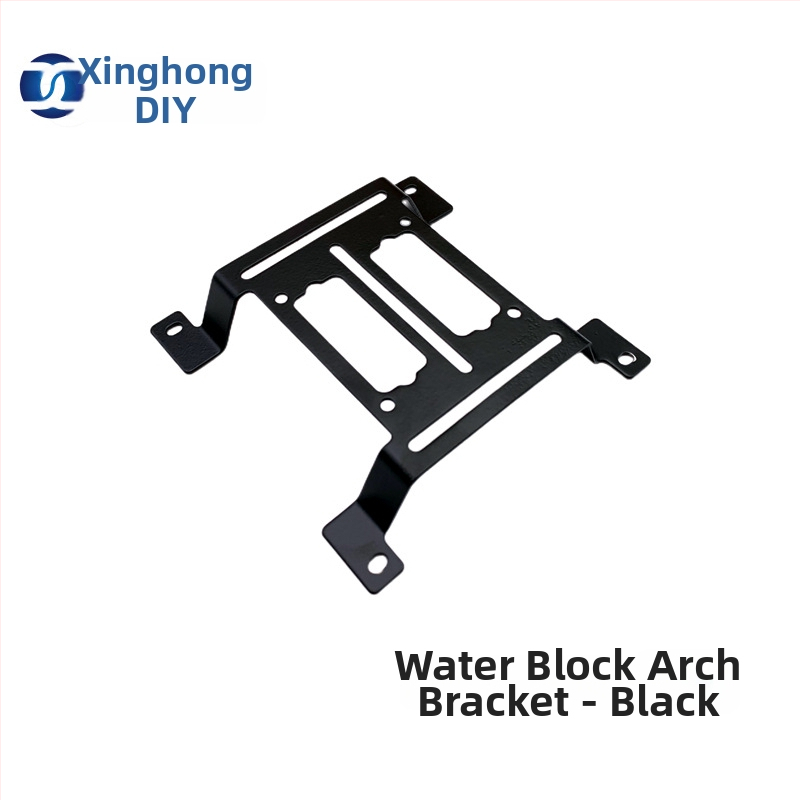 XHDIY arkveida stiprinājums ūdens dzesēšanai radiatoram, uzstādīšana sūknim un rezervuāram, dzelzs materiāls, vadu pārvaldība