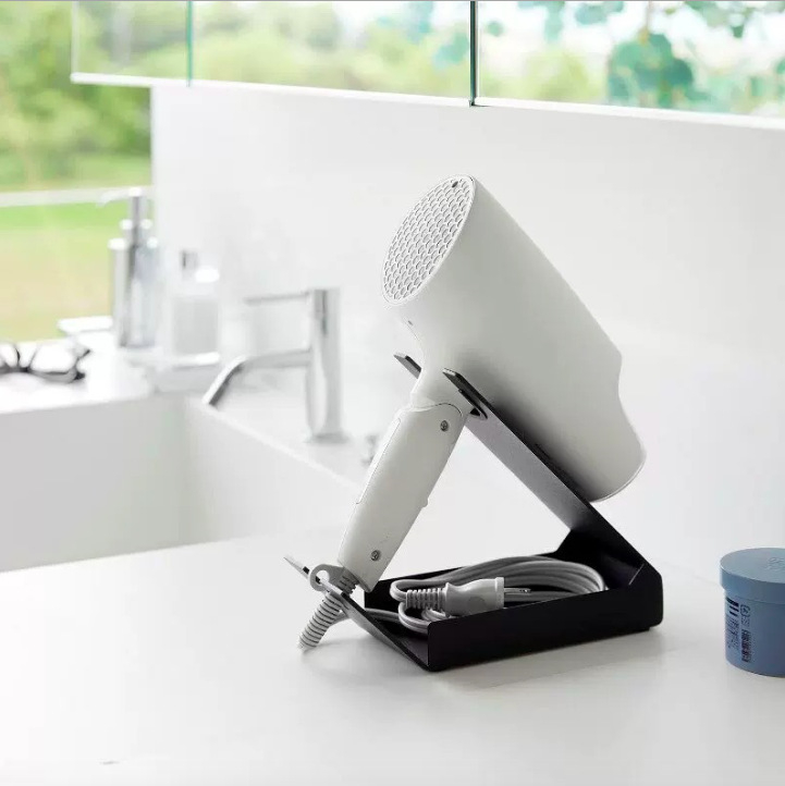 Вертикална стойка за сешоар за баня, метал, покритие: спрей боя за метал, товароподемност 5 кг, модел 8797987