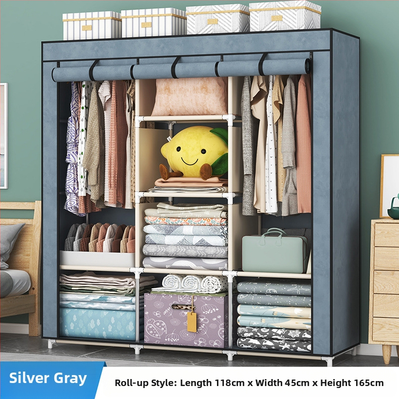 Vienkāršs drēbju skapis | nešūts audums; uz grīdas stāvošs; modelis 1611-1612; vienkāršs un mūsdienīgs uzglabāšanas mēbeļu risinājums