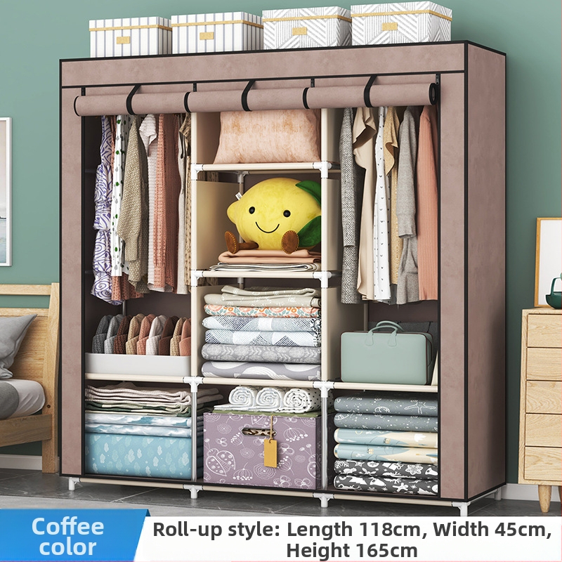 Vienkāršs drēbju skapis | nešūts audums; uz grīdas stāvošs; modelis 1611-1612; vienkāršs un mūsdienīgs uzglabāšanas mēbeļu risinājums