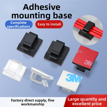 Kabeļu pārvaldības klips ar līmes pamatu, modeļa VHB3M/WCL-4-5, tīkla kabeliem (LAN)