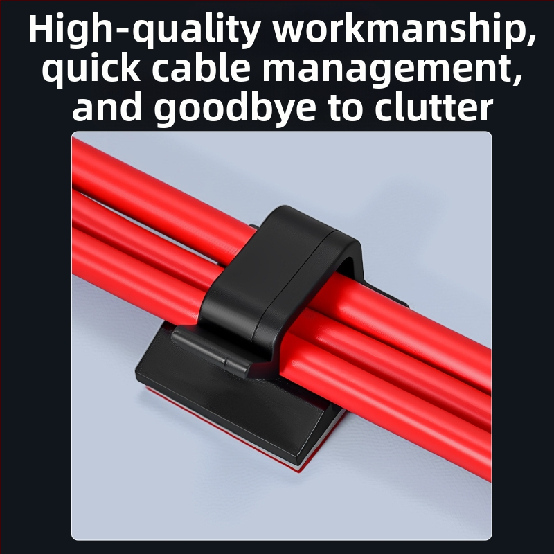 Kabeļu pārvaldības klips ar līmes pamatu, modeļa VHB3M/WCL-4-5, tīkla kabeliem (LAN)