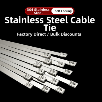 304 roostevabast terasest isekinnitav kaabliraud, väliseks kasutamiseks, kõrge temperatuuritaluvus, oksüdatsiooni ja korrosiooni vastupidavus