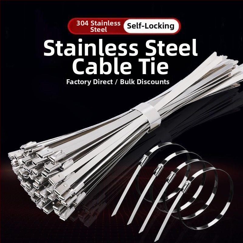 304 roostevabast terasest isekinnitav kaabliraud, väliseks kasutamiseks, kõrge temperatuuritaluvus, oksüdatsiooni ja korrosiooni vastupidavus