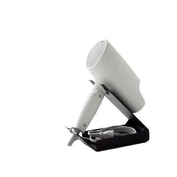 Vertikalni stalak za sušilo za kosu s upravljanjem kabelom i spremištem za curling alat – Materijal: željezo; Premaz: sprej lak; Nosivost: 5 kg; Model: 8797987