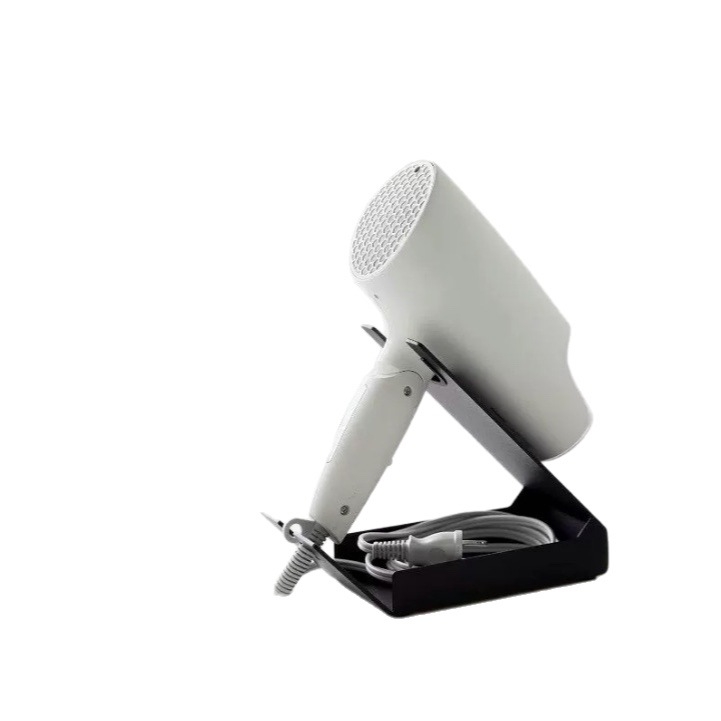 Vertikalni stalak za sušilo za kosu s upravljanjem kabelom i spremištem za curling alat – Materijal: željezo; Premaz: sprej lak; Nosivost: 5 kg; Model: 8797987