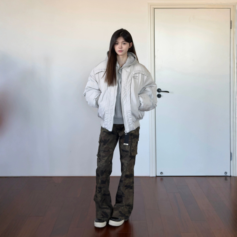 Pamukasta jakna s kapuljom, boxy ležernog kroja, dugi rukavi, standardna duljina, unisex, proljeće