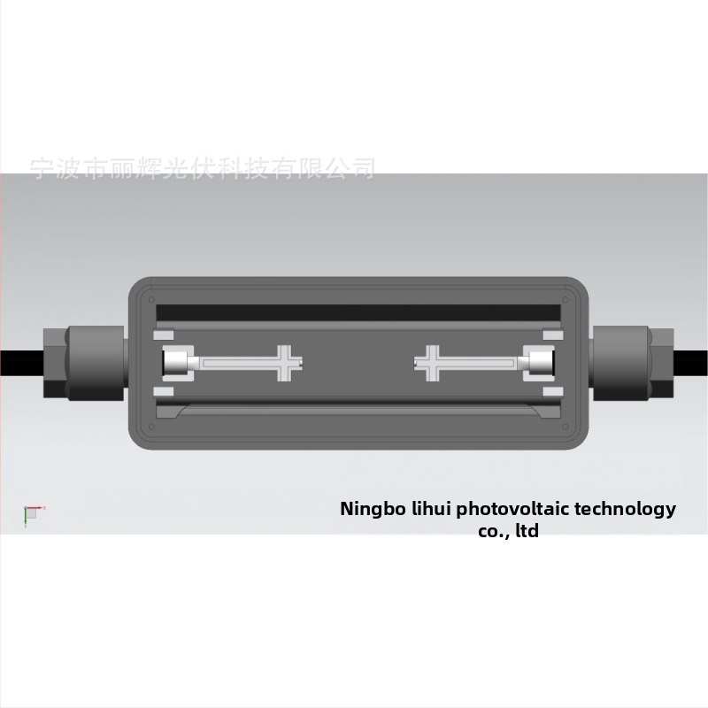 Fotovoltaikas savienojuma kastīte ar lentes formas dizainu, ūdensizturīga, ar blīves gredzenu, viegla ārējai lietošanai